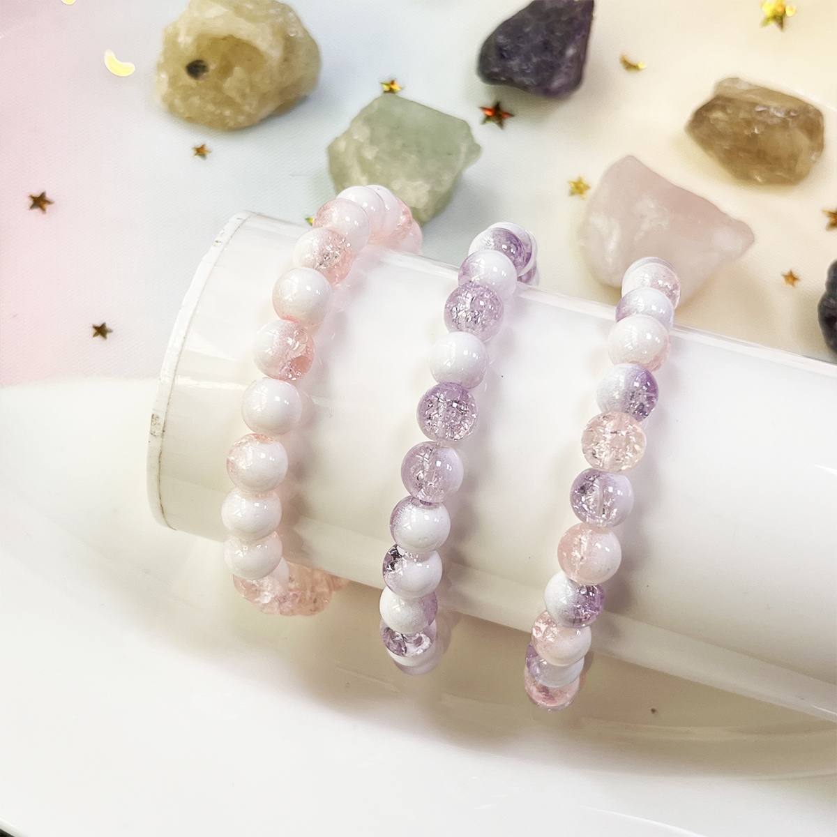 Bohemian Style Glass Bead Bracelet, Everyday Wear